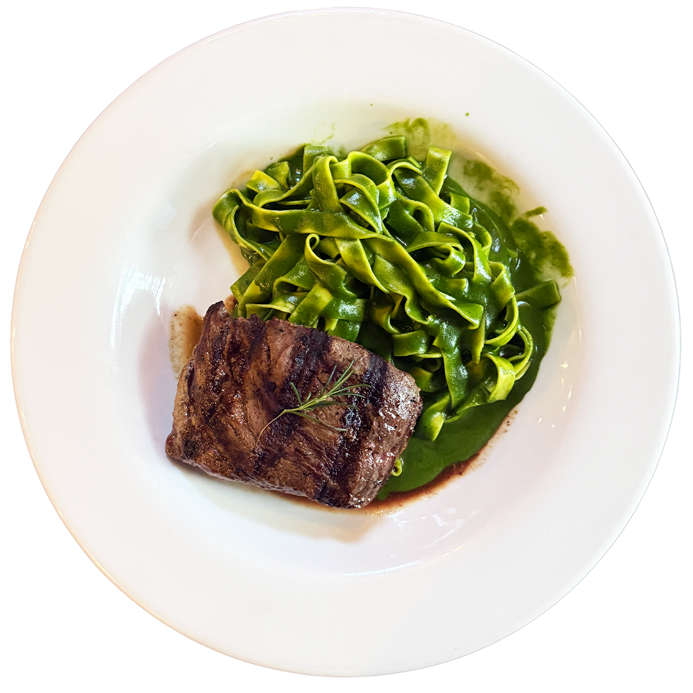 Tagliatelle Al Pesto C  Lomo Fino